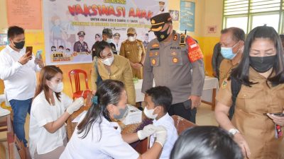 Dukung Percepatan Vaksinasi, Polres Morut Launching Vaksinasi Anak