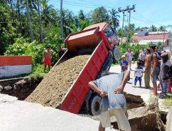 Jembatan Penghubung Dua Desa di Parimo Nyaris Terputus