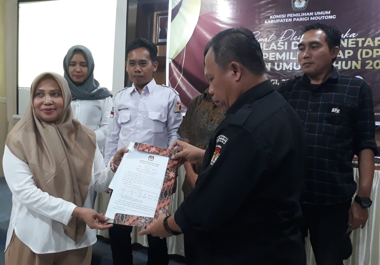 Berikut Jumlah DPT Parigi Moutong Usai Ditetapkan KPU