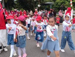 Pelajar TK di Parigi Moutong Ramaikan Lomba Gerak Jalan