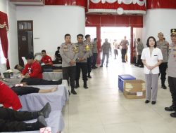 32 Tahun AKABRI 91 di Polresta Palu Diperingati dengan Aksi Donor Darah