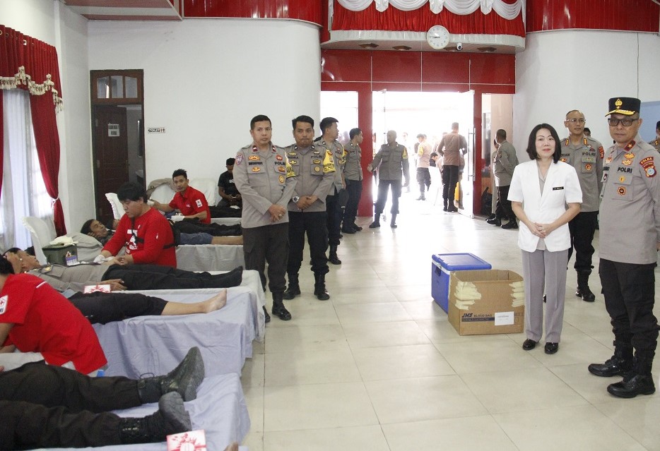 32 Tahun AKABRI 91 di Polresta Palu Diperingati dengan Aksi Donor Darah