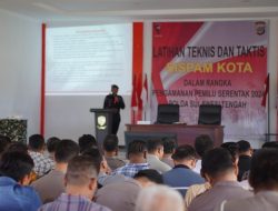 Polda Sulteng Menggelar pembekalan Latihan Teknis dan Taktis Sispamkota Jelang Pemilu 2024