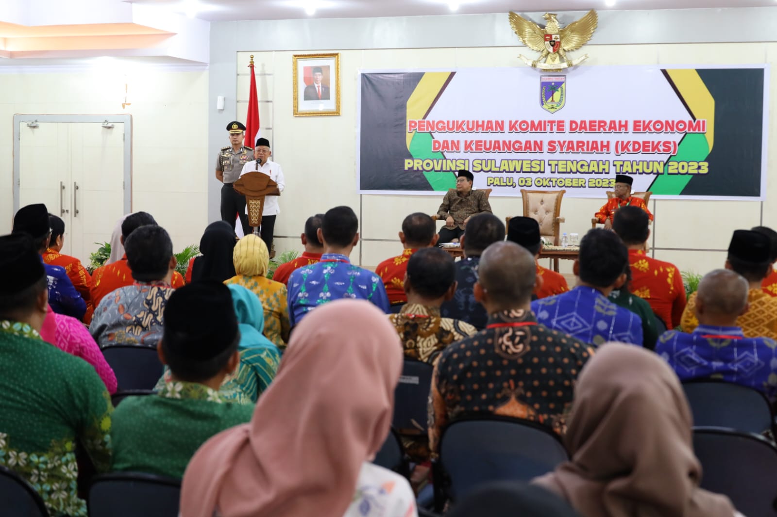 KDEKS Sulteng Dikukuhkan, Wapres: Kembangkan Potensi Syariah Daerah