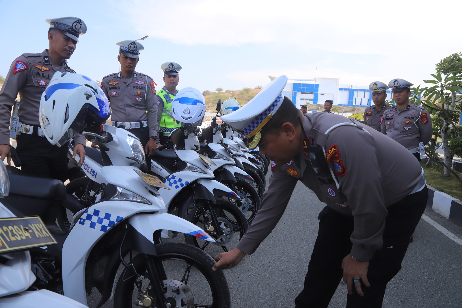 Ditlantas Polda Sulteng Cek Kendaraan Satgas Kamseltibcar Lantas