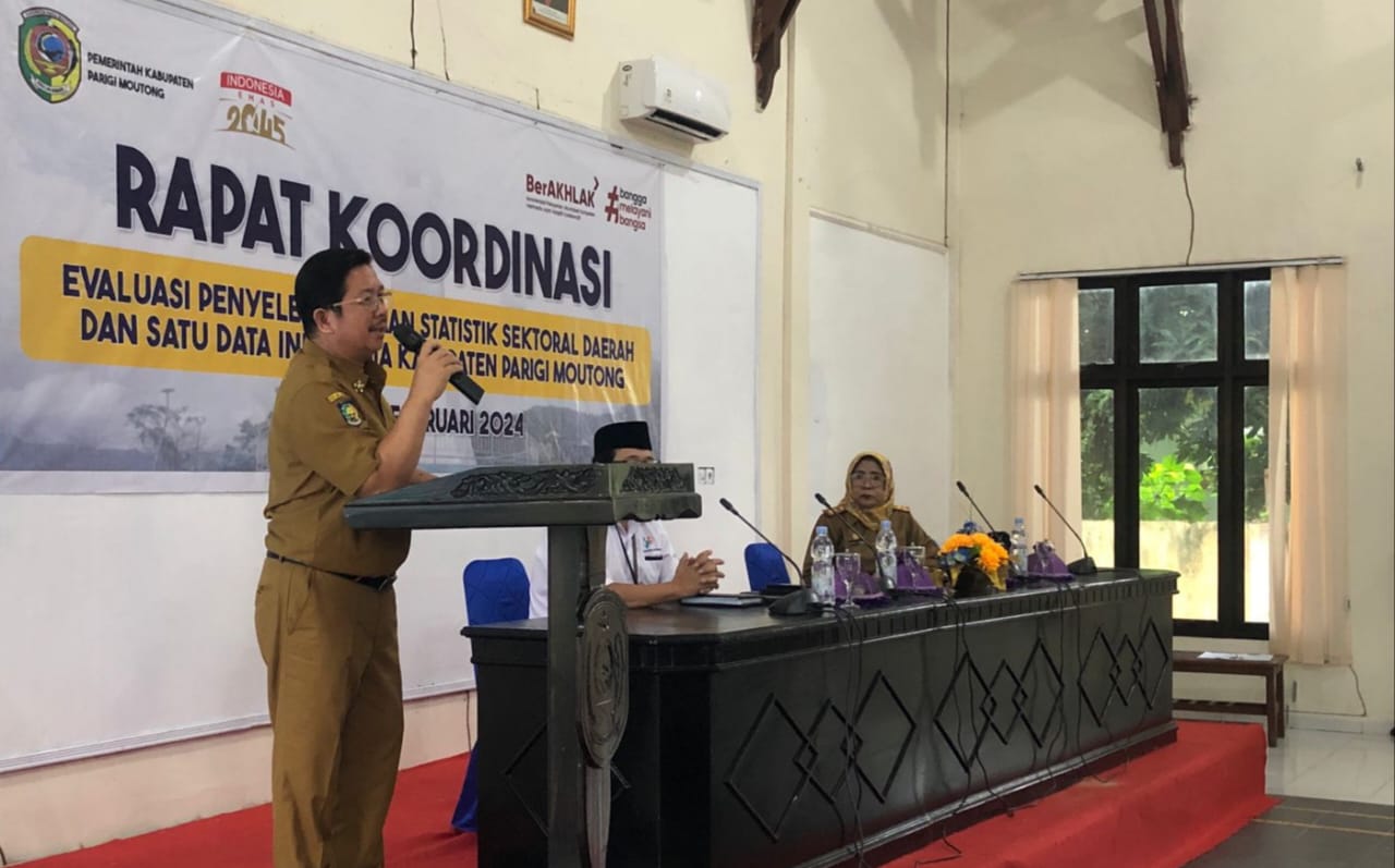 Pemda Parigi Moutong Menggelar Rakor Evaluasi Penyelenggaraan Statistik Sektoral Daerah dan Satu Data Indonesia