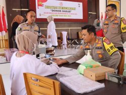 Gelar Aksi Donor Darah, Polres Touna Kerja Sama RSUD Ampana