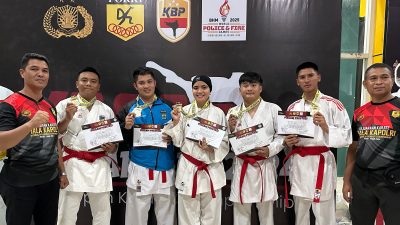 Lima Atlet Karateka Polda Sulteng Borong Medali Emas di Kejuaraan Piala Kapolri