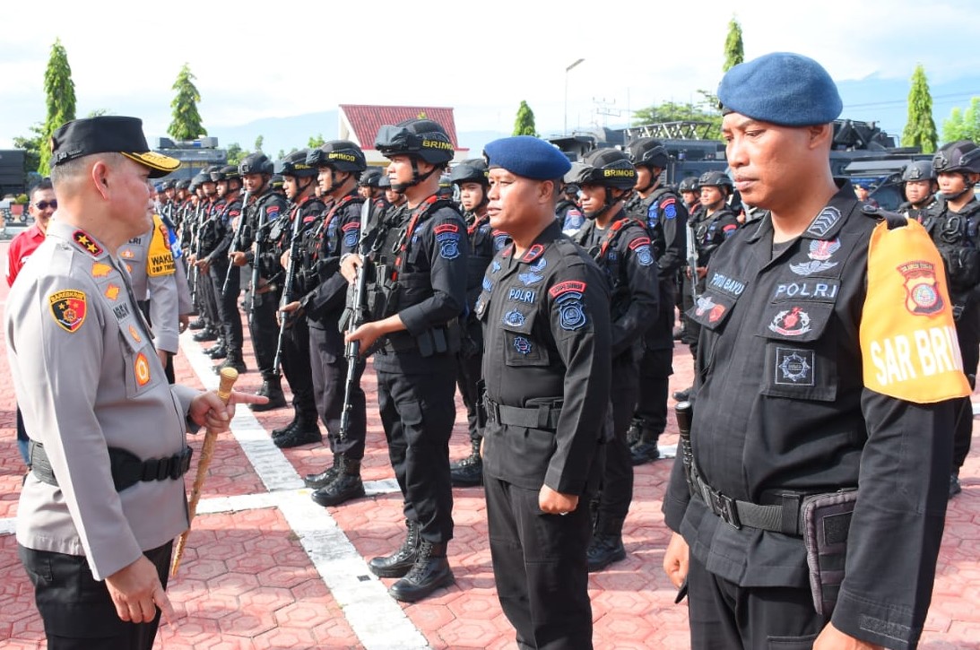 Polda Sulteng Kerahkan 2.624 Personel Gabungan di Pengamanan Nataru