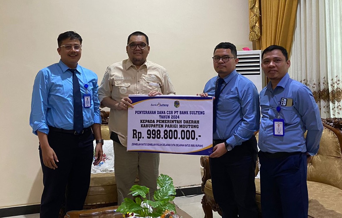 Pemda Parigi Moutong Terima Dana CSR PT Bank Sulteng