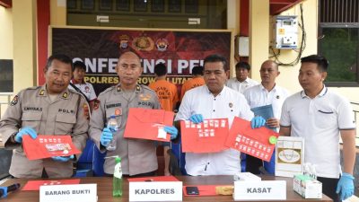 Rilis Pengungkapan Kasus Narkoba Polres Morowali Utara