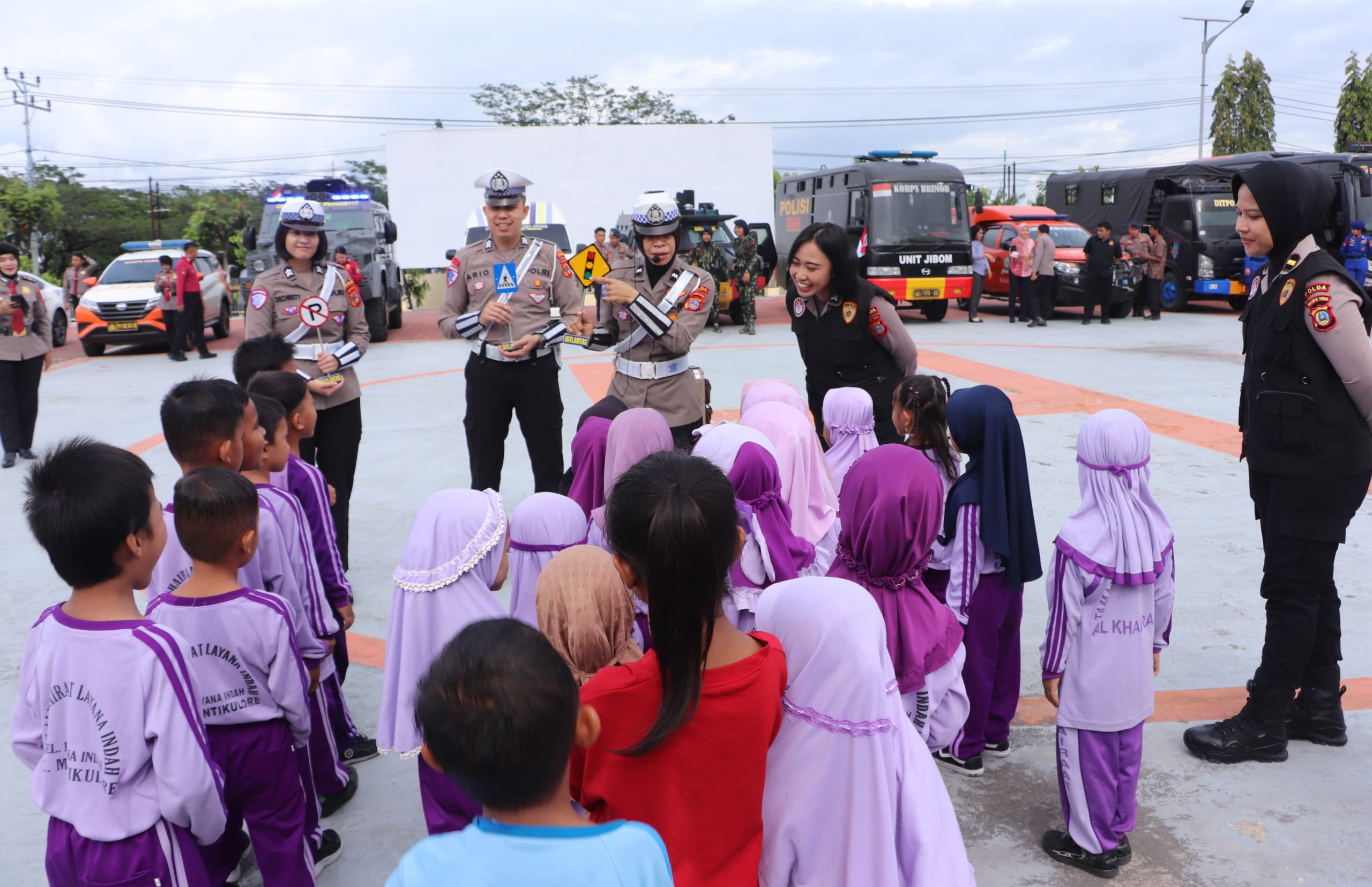Kunjungan Edukatif TK Alkhairaat Layana Indah di Polda Sulteng