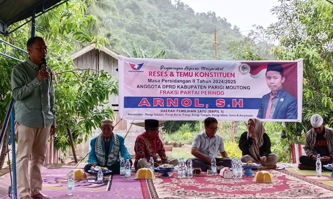 Reses Anggota DPRD Parigi Moutong di Desa Matolele, Arnol Fokus Perbaikan Jalan