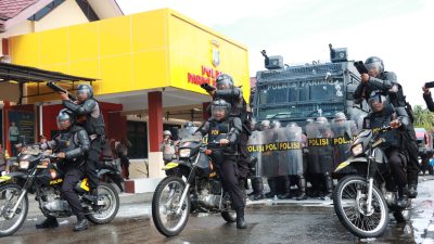 Polres Parigi Moutong Simulasikan Pengamanan Skala Besar Jelang PSU Pilkada