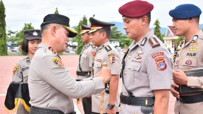 Delapan Pejabat Utama Polda Sulteng dan Lima Kapolres Jajaran Dimutasi