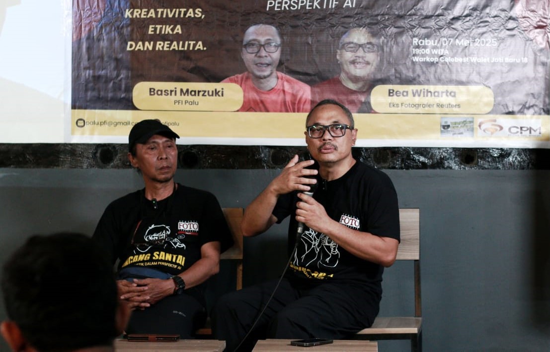 Bincang Santai PFI Palu dan DOSS Bahas Tantangan AI dalam Foto Jurnalistik