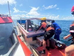 Tiga Nelayan Selamat Usai Long Boat Mati Mesin di Perairan Banggai Laut