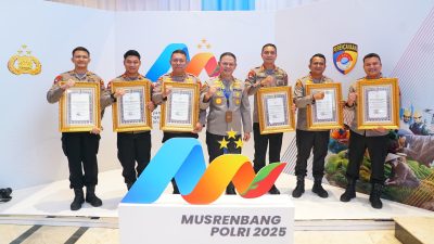 Lima Kapolres Jajaran Polda Sulteng Terima Penghargaan di Musrenbang Polri