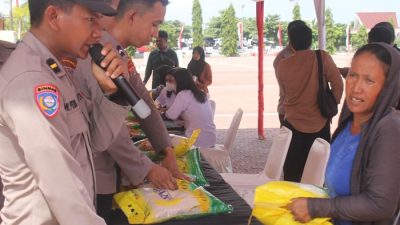 Kolaborasi Polda Sulteng dan Bulog Gelar Gerakan Pangan Murah, Bantu Stabilkan Harga Beras