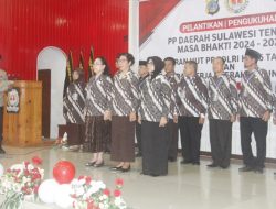 Wakapolda Sulteng Lantik Pengurus PP Polri Masa Bakti 2024-2029