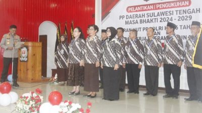 Wakapolda Sulteng Lantik Pengurus PP Polri Masa Bakti 2024-2029