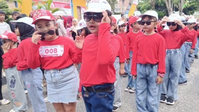 Semarak Lomba Gerak Jalan Sambut HUT Kemerdekaan di Parigi Moutong