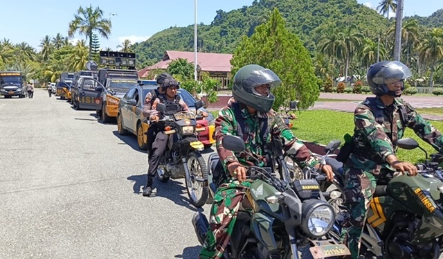 Patroli Skala Besar TNI-Polri di Parigi Moutong