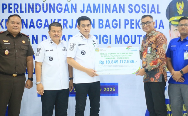 13.900 Pekerja Rentan di Parigi Moutong Resmi Tercover Jaminan Sosial Ketenagakerjaan