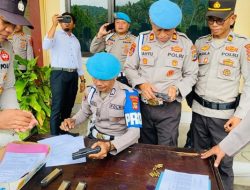 Polres Parigi Moutong Perketat Pengawasan Senjata Api Personel