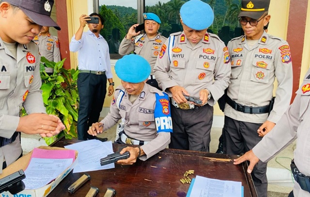 Polres Parigi Moutong Perketat Pengawasan Senjata Api Personel