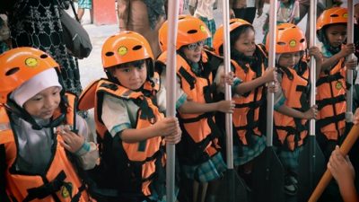 Basarnas Ajarkan Anak-Anak Ustaka Ria Palu soal Mitigasi Bencana