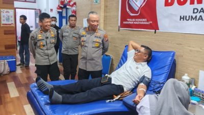 Semarak Gelaran Donor Darah Bertajuk Polri Humanis Polda Sulteng