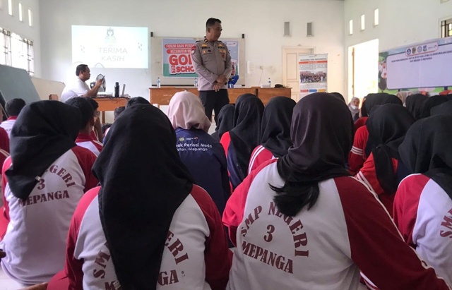 Cegah Kekerasan di Sekolah, Polisi dan Forum Anak Edukasi Siswa SMP di Parigi Moutong