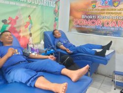 Sambut HUT ke-75, Polairud Parigi Moutong Gelar Aksi Donor Darah