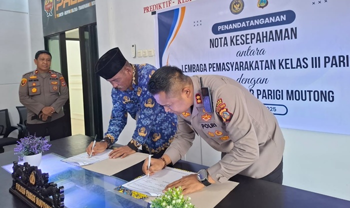 Polres Parigi Moutong dan Lapas Teken MoU Pengamanan Terpadu