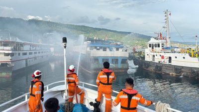Kebakaran Kapal di Banggai, Delapan ABK Selamat dan Satu Orang Mengalami Cidera