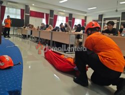 Mahasiswa Untad Diberikan Simulasi Bencana dan K3