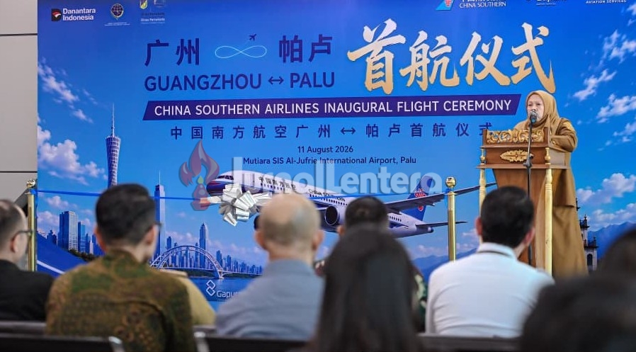 Wagub Sulteng Sebut Penerbangan Palu-Guangzhou Bakal Dongkrak Investasi dan Pariwisata