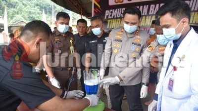 Polisi Musnahkan Ratusan Gram Sabu dari Pengungkapan Empat Kasus di Morowali Utara