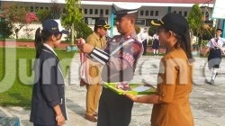 Satlantas Polres Parigi Moutong Edukasi Pelajar SMP Tertib Berlalu Lintas Lewat Program Police Goes to School